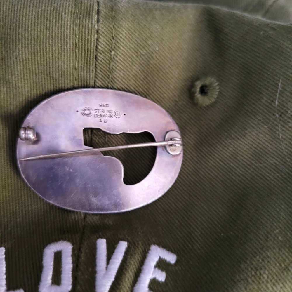 Vintage silver broach by Danish artist, Georg Jensen